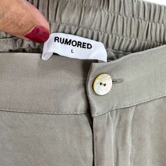 Rumoured Riverside Trouser Pant Silky Gray Wide Leg High Rise size Large - Picture 7 of 8